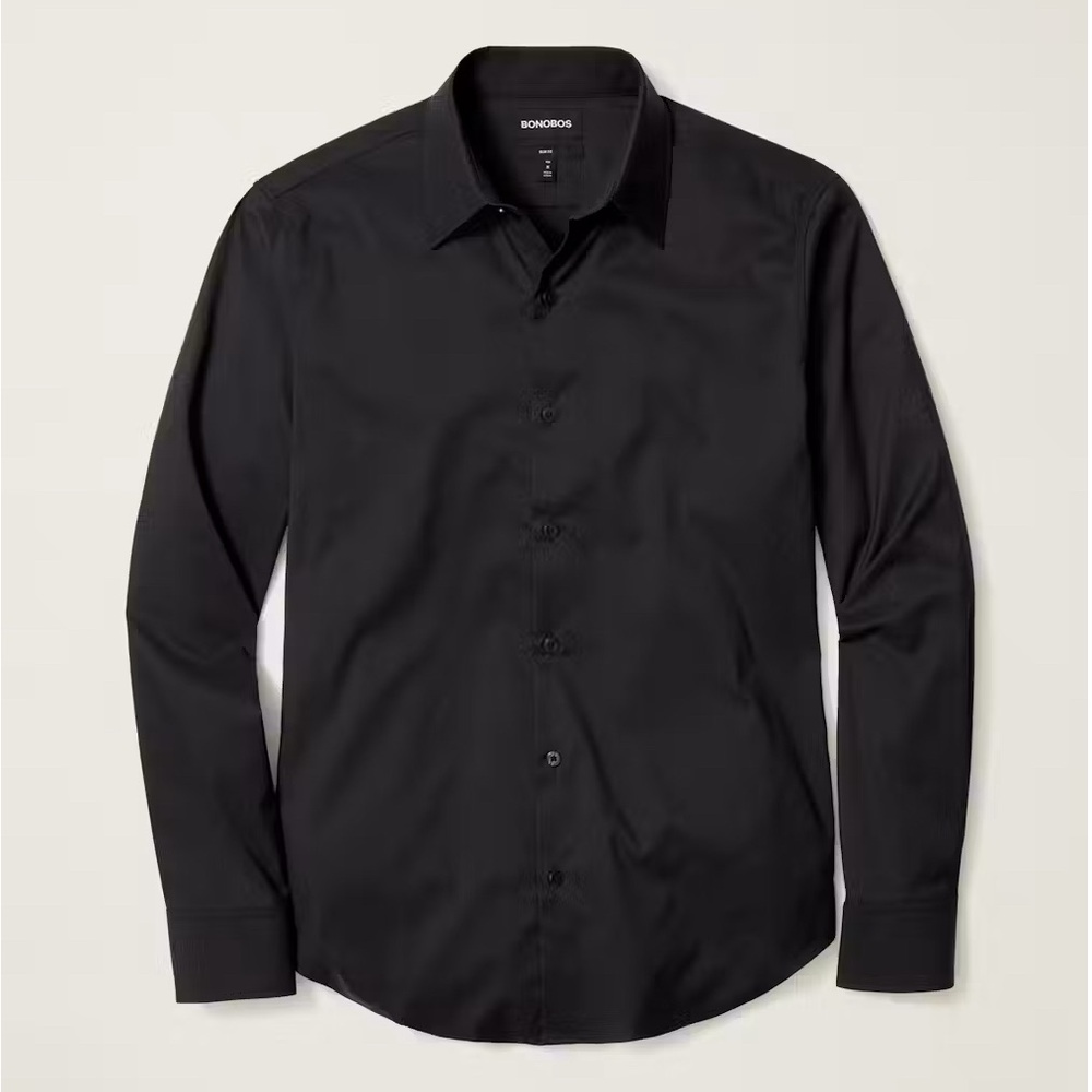 Bonobos Tech Button Down Shirt in Black-(Medium/Athletic/Reg)